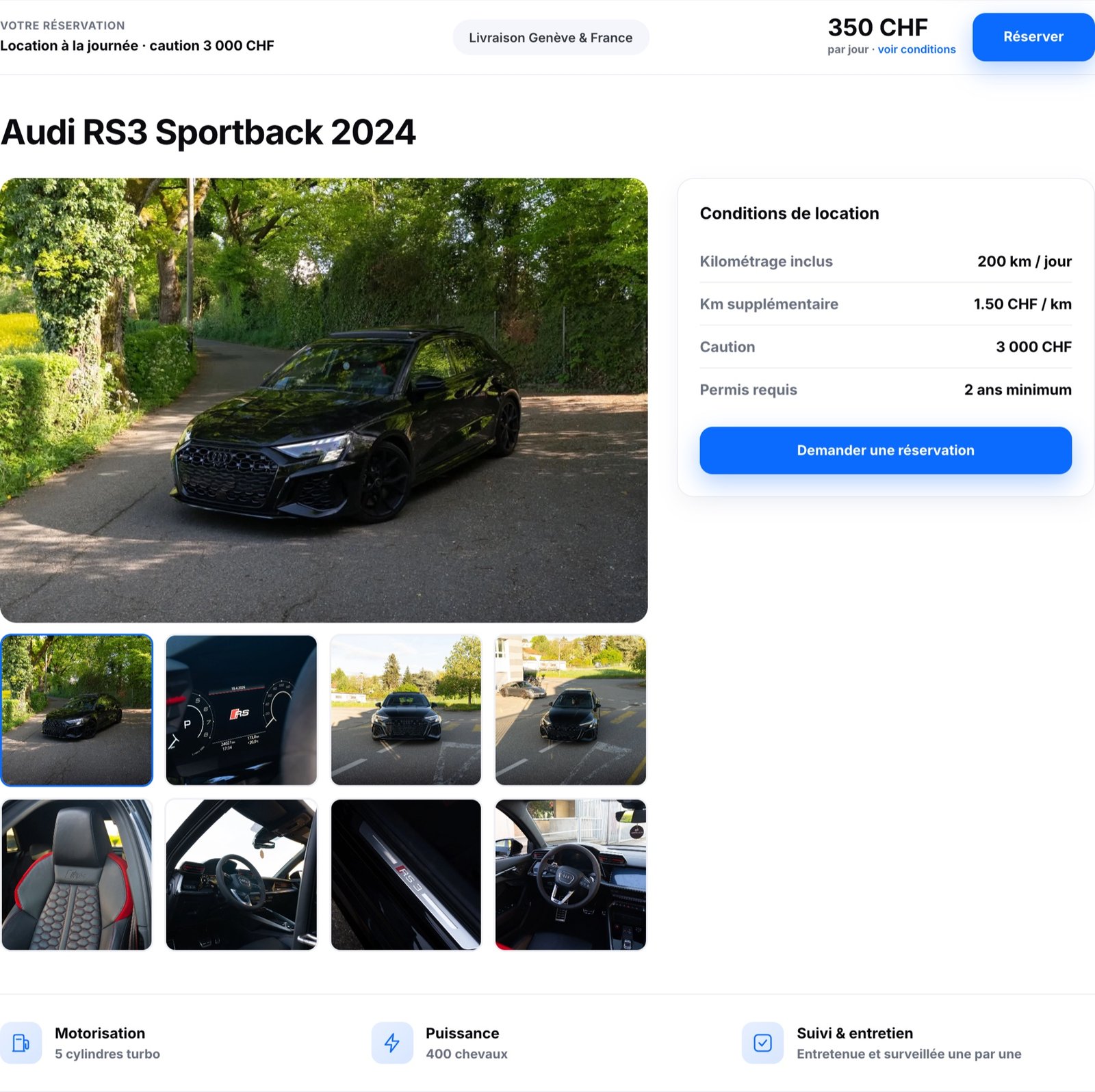 Prestige Drive : le catalogue avec puissance et tarif au jour