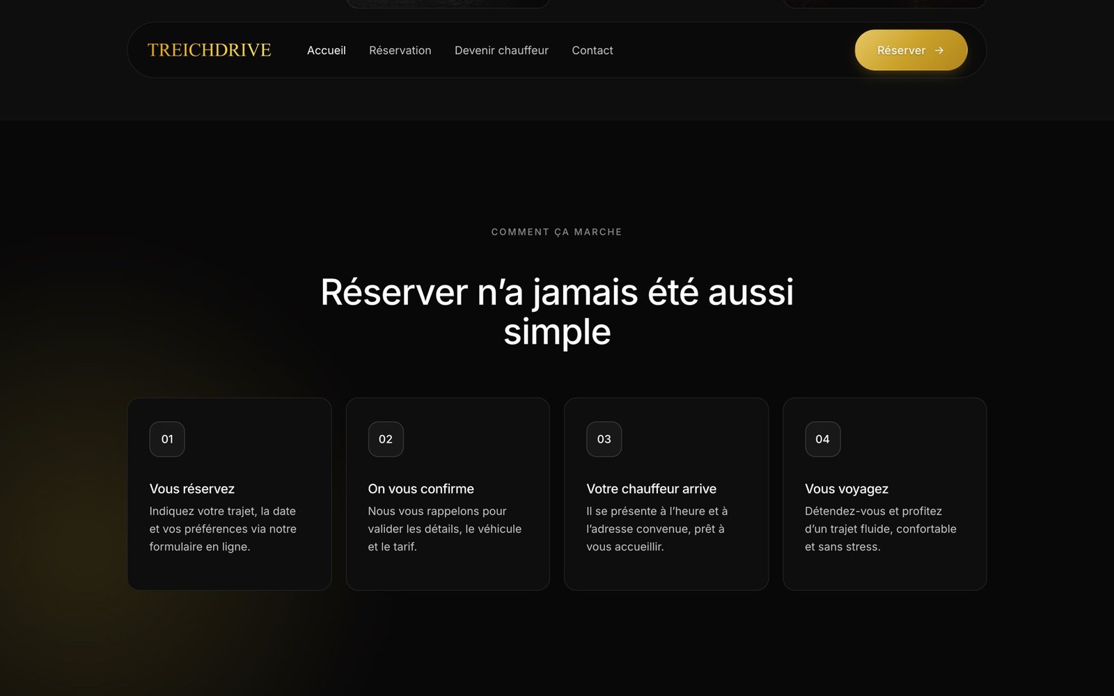 Treich Drive : le parcours de réservation en 4 étapes