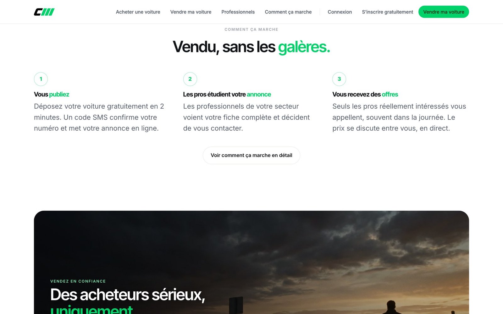 CaisseMarket : le parcours de vente en trois etapes