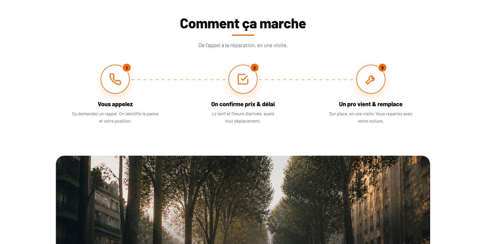 Mon Dépannage Auto : parcours en 3 étapes, prix annoncé avant déplacement