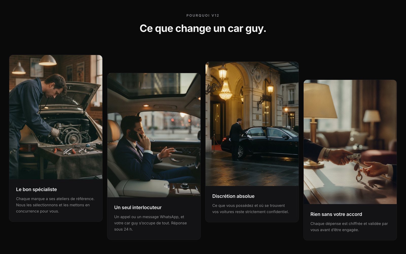 V12 Conciergerie : ce que change un car guy